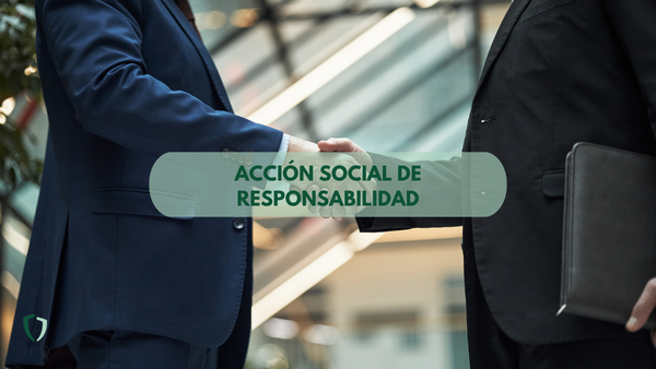 Acción social de responsabilidad de directivos Dos directivos estrechándose la mano